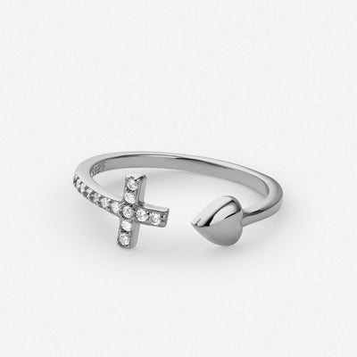 Heart Cross Ring