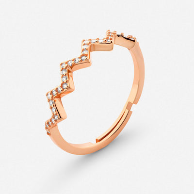 Hochs & Tiefs Ring Roségold